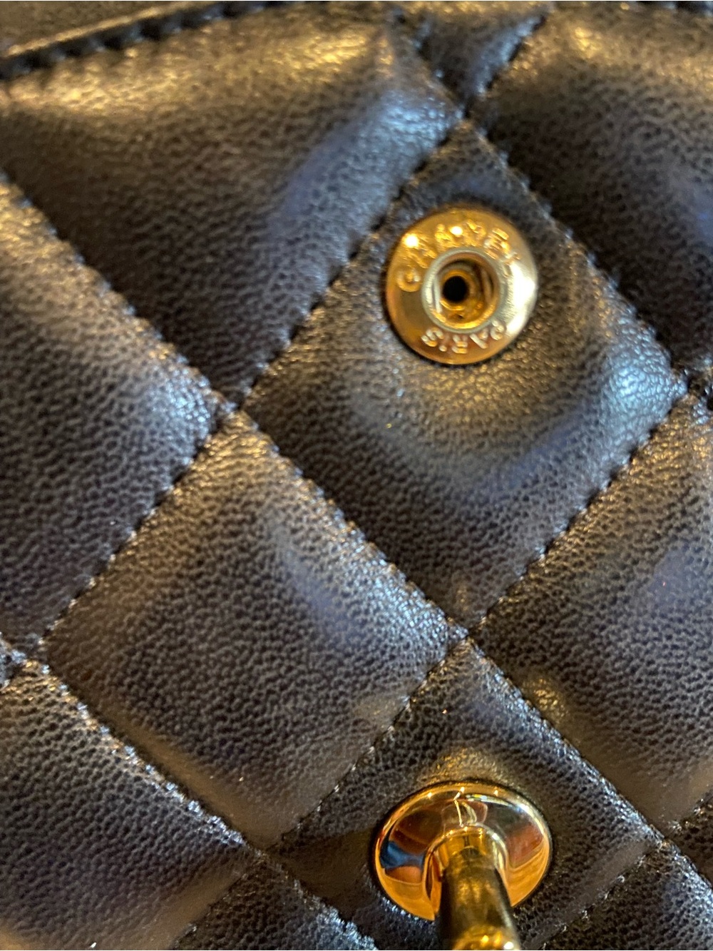 $12600 CHANEL Black Quilted double flap Shoulder Bag with Gold Chain and CC Lock - Picture 13 of 16